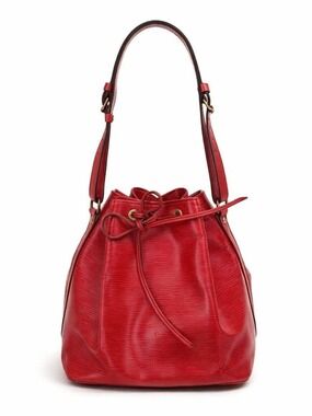 Louis Vuitton Petite Noé Red Epi Leather Bucket Bag |Made in France | Classic LV